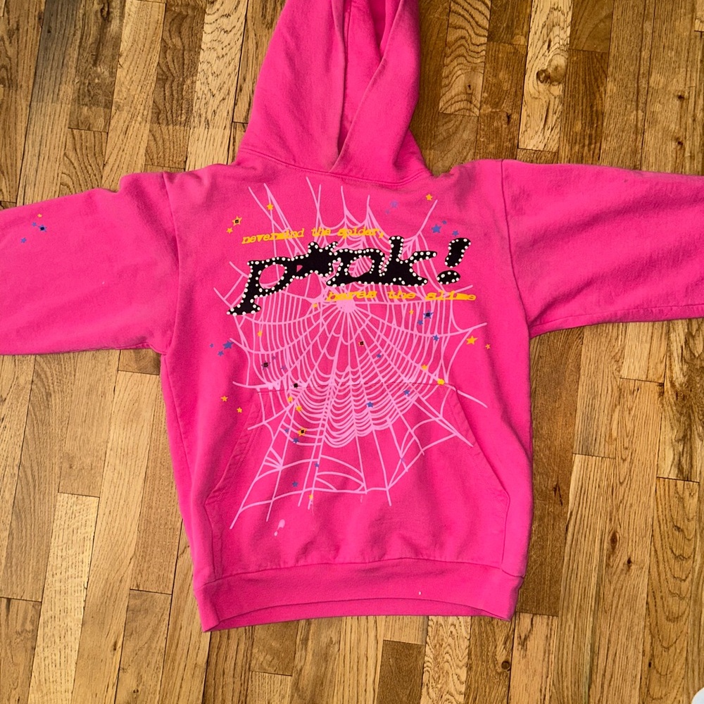 Vibrant Pink Sp5der Hoodie